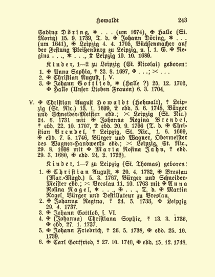 Sonderdruck aus dem Deutschen Geschlechterbuch - Seite 243