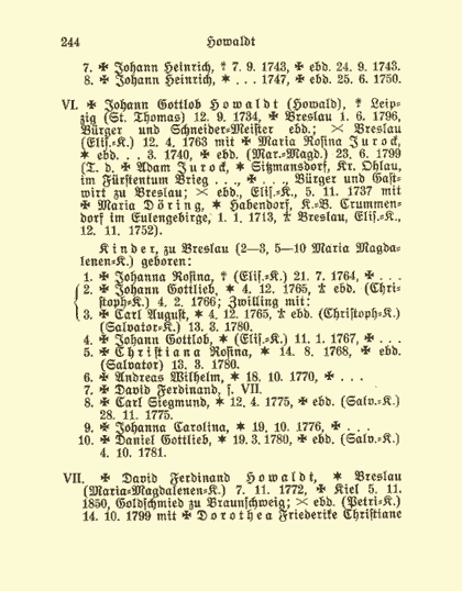 Sonderdruck aus dem Deutschen Geschlechterbuch - Seite 244