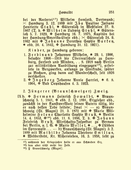 Sonderdruck aus dem Deutschen Geschlechterbuch - Seite 251