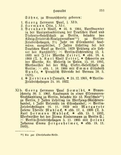 Sonderdruck aus dem Deutschen Geschlechterbuch - Seite 253