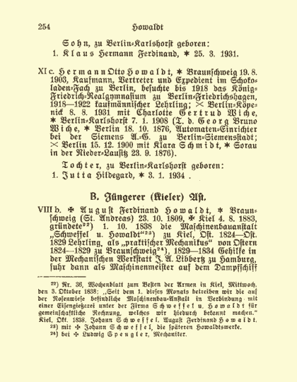 Sonderdruck aus dem Deutschen Geschlechterbuch - Seite 254