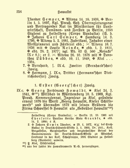 Sonderdruck aus dem Deutschen Geschlechterbuch - Seite 256