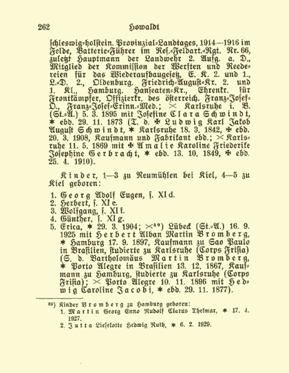 Sonderdruck aus dem Deutschen Geschlechterbuch - Seite 262