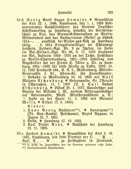 Sonderdruck aus dem Deutschen Geschlechterbuch - Seite 263