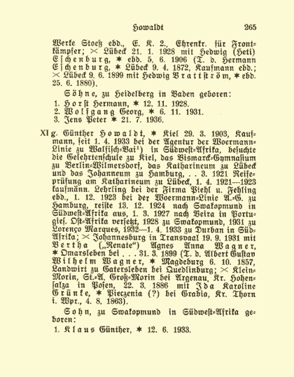 Sonderdruck aus dem Deutschen Geschlechterbuch - Seite 265