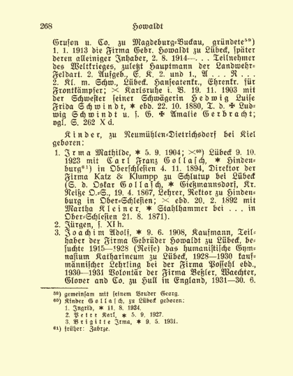 Sonderdruck aus dem Deutschen Geschlechterbuch - Seite 268