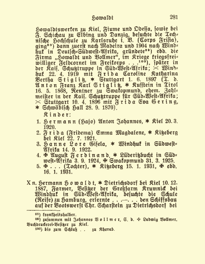 Sonderdruck aus dem Deutschen Geschlechterbuch - Seite 281